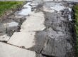 old and cracked driveway